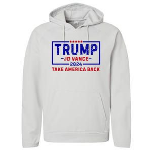 Trump Jd Vance 2024 For President Vp Republican Election 24 Performance Fleece Hoodie