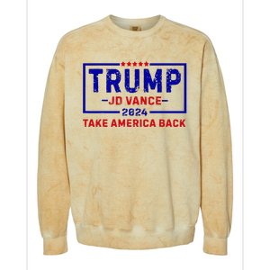 Trump Jd Vance 2024 For President Vp Republican Election 24 Colorblast Crewneck Sweatshirt