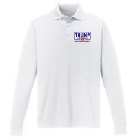 Trump Jd Vance 2024 For President Vp Republican Election 24 Performance Long Sleeve Polo