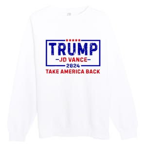 Trump Jd Vance 2024 For President Vp Republican Election 24 Premium Crewneck Sweatshirt