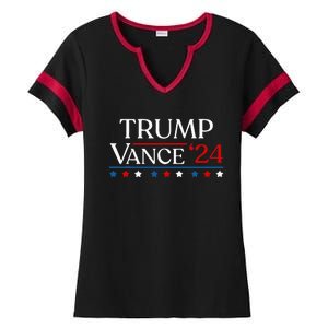 Trump Jd Vance 2024 Donald Trump 47th President & Vp Ladies Halftime Notch Neck Tee