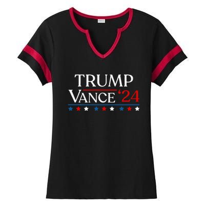 Trump Jd Vance 2024 Donald Trump 47th President & Vp Ladies Halftime Notch Neck Tee