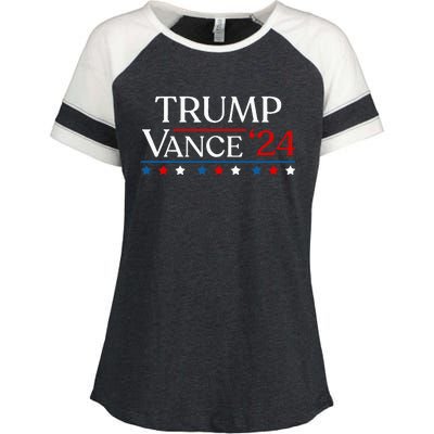 Trump Jd Vance 2024 Donald Trump 47th President & Vp Enza Ladies Jersey Colorblock Tee