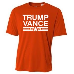 Trump Jd Vance 2024 Bold Retro Stripe Star Trump Vance 2024 Cooling Performance Crew T-Shirt