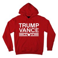 Trump Jd Vance 2024 Bold Retro Stripe Star Trump Vance 2024 Hoodie