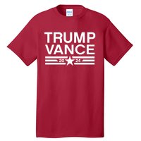 Trump Jd Vance 2024 Bold Retro Stripe Star Trump Vance 2024 Tall T-Shirt