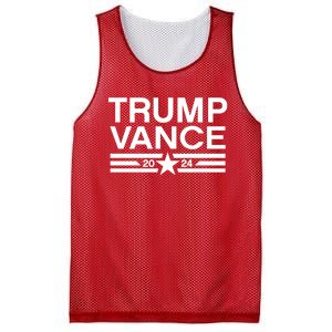 Trump Jd Vance 2024 Bold Retro Stripe Star Trump Vance 2024 Mesh Reversible Basketball Jersey Tank