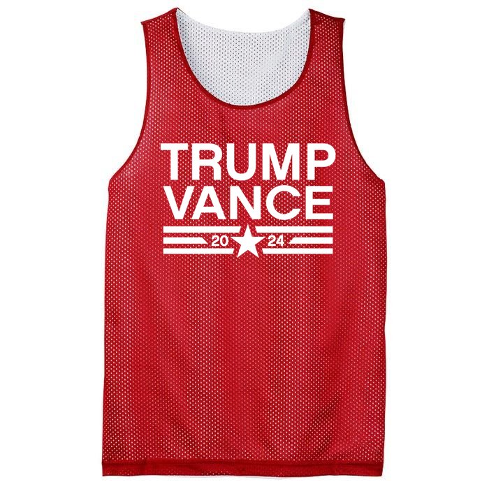 Trump Jd Vance 2024 Bold Retro Stripe Star Trump Vance 2024 Mesh Reversible Basketball Jersey Tank