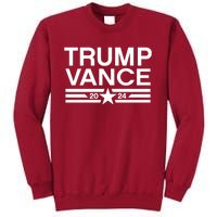 Trump Jd Vance 2024 Bold Retro Stripe Star Trump Vance 2024 Tall Sweatshirt