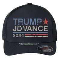 Trump Jd Vance 2024 Retro Stripe Trump Vance Flexfit Unipanel Trucker Cap