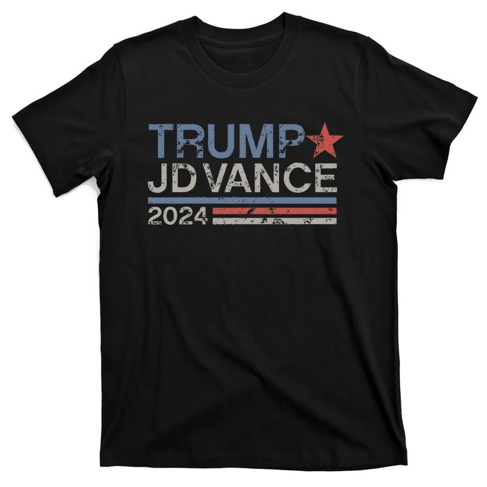 Trump Jd Vance 2024 Retro Stripe Trump Vance T-Shirt