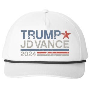 Trump Jd Vance 2024 Retro Stripe Trump Vance Snapback Five-Panel Rope Hat