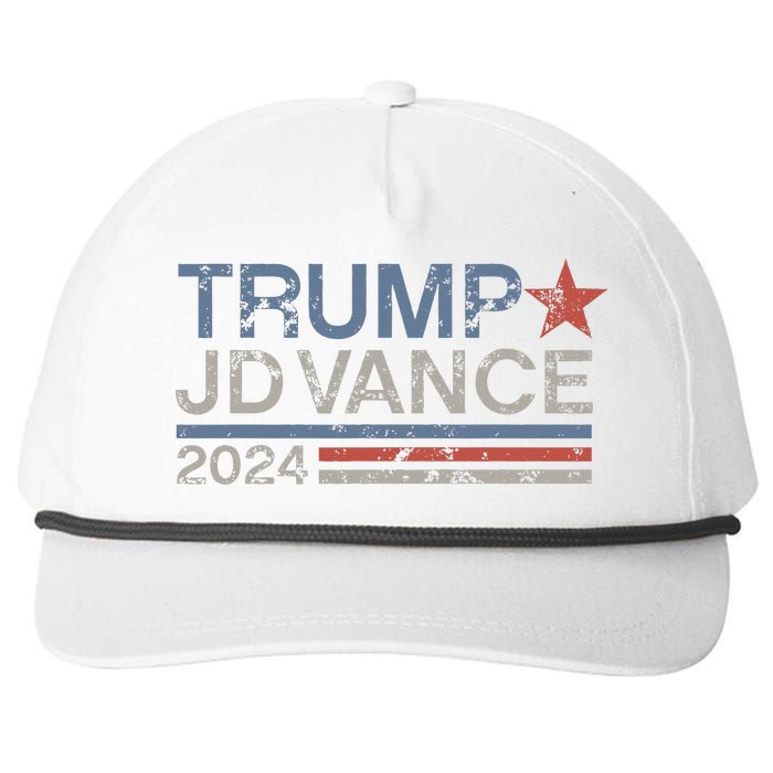 Trump Jd Vance 2024 Retro Stripe Trump Vance Snapback Five-Panel Rope Hat