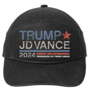 Trump Jd Vance 2024 Retro Stripe Trump Vance 7-Panel Snapback Hat