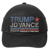 Trump Jd Vance 2024 Retro Stripe Trump Vance 7-Panel Snapback Hat