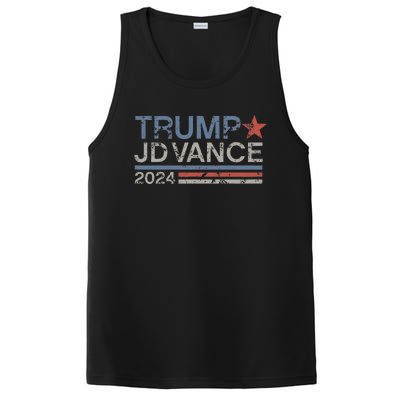 Trump Jd Vance 2024 Retro Stripe Trump Vance PosiCharge Competitor Tank