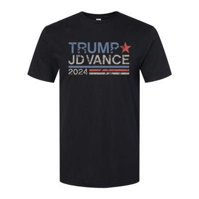 Trump Jd Vance 2024 Retro Stripe Trump Vance Softstyle CVC T-Shirt