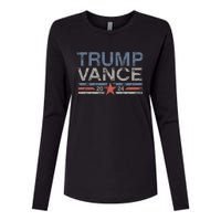 Trump J.D. Vance 2024 Trump Vance 2024 Retro Stripe Trump Jd Vance Womens Cotton Relaxed Long Sleeve T-Shirt