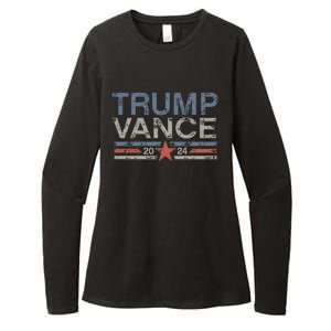 Trump J.D. Vance 2024 Trump Vance 2024 Retro Stripe Trump Jd Vance Womens CVC Long Sleeve Shirt