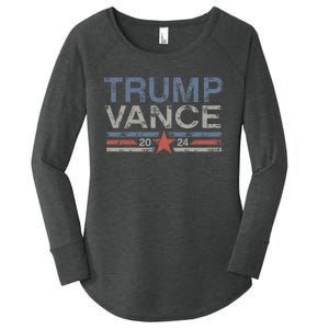 Trump J.D. Vance 2024 Trump Vance 2024 Retro Stripe Trump Jd Vance Women's Perfect Tri Tunic Long Sleeve Shirt