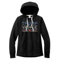 Trump J.D. Vance 2024 Trump Vance 2024 Retro Stripe Trump Jd Vance Women's Fleece Hoodie