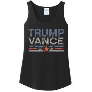 Trump J.D. Vance 2024 Trump Vance 2024 Retro Stripe Trump Jd Vance Ladies Essential Tank