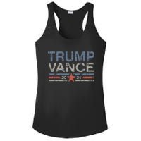 Trump J.D. Vance 2024 Trump Vance 2024 Retro Stripe Trump Jd Vance Ladies PosiCharge Competitor Racerback Tank