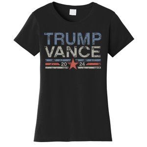 Trump J.D. Vance 2024 Trump Vance 2024 Retro Stripe Trump Jd Vance Women's T-Shirt