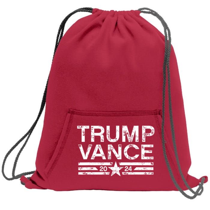 Trump J.D. Vance 2024 Trump Vance 2024 Retro Stripe Trump Jd Vance Sweatshirt Cinch Pack Bag