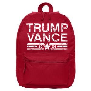 Trump J.D. Vance 2024 Trump Vance 2024 Retro Stripe Trump Jd Vance 16 in Basic Backpack