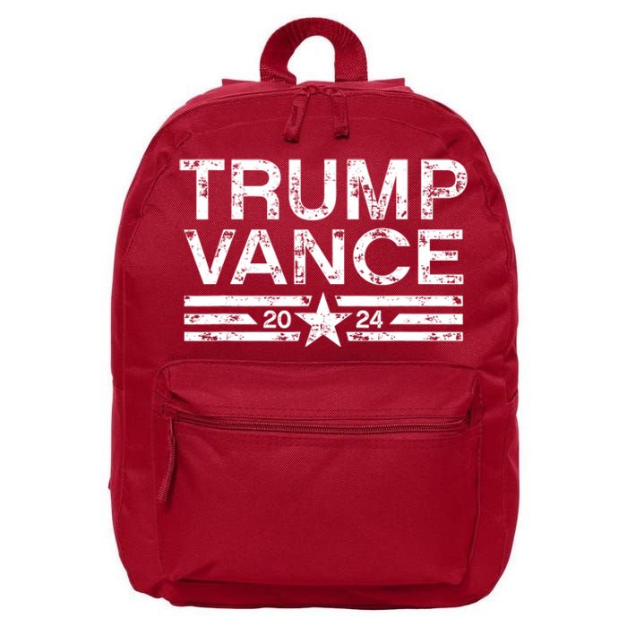 Trump J.D. Vance 2024 Trump Vance 2024 Retro Stripe Trump Jd Vance 16 in Basic Backpack