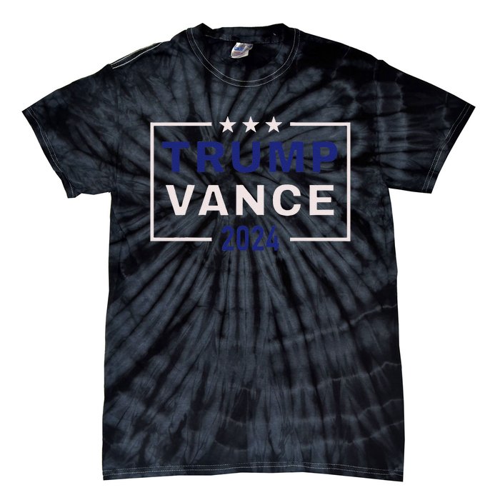 Trump Jd Vance 2024 Retro Stripe And Star Trump Vance 2024 Tie-Dye T-Shirt