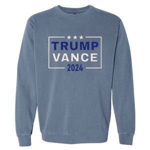 Trump Jd Vance 2024 Retro Stripe And Star Trump Vance 2024 Garment-Dyed Sweatshirt