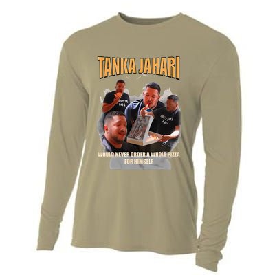 Tanka Jaharis Would Never Order Whole Pizza For Himself Meme Cooling Performance Long Sleeve Crew