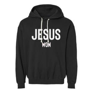 Texas Jesus Won Garment-Dyed Fleece Hoodie