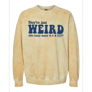 TheyRe Just Weird Antitrump TheyRe Weird Vote Blue Colorblast Crewneck Sweatshirt