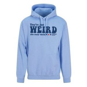 TheyRe Just Weird Antitrump TheyRe Weird Vote Blue Unisex Surf Hoodie