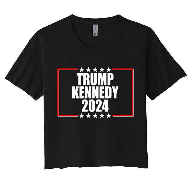 Trump Kennedy 2024 Election Logo Women's Crop Top Tee