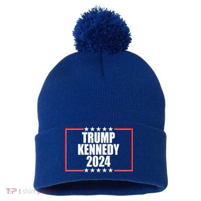 Trump Kennedy 2024 Election Logo Pom Pom 12in Knit Beanie