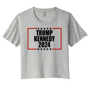 Trump Kennedy 2024 Election Logo Women's Crop Top Tee