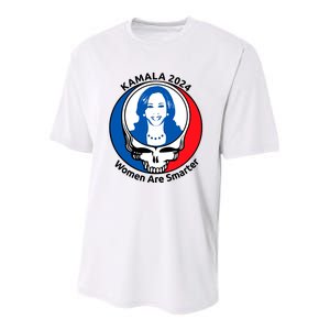 Tiffany Kamala 2024 Women Are Smarter Limited Youth Performance Sprint T-Shirt