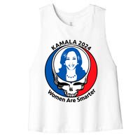 Tiffany Kamala 2024 Women Are Smarter Limited Women's Racerback Cropped Tank