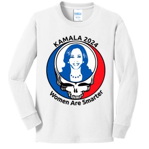 Tiffany Kamala 2024 Women Are Smarter Limited Kids Long Sleeve Shirt