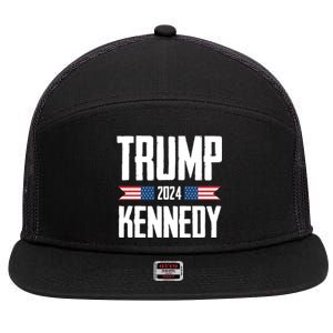 Trump Kennedy 2024 Rfk Jr 7 Panel Mesh Trucker Snapback Hat