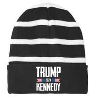 Trump Kennedy 2024 Rfk Jr Striped Beanie with Solid Band