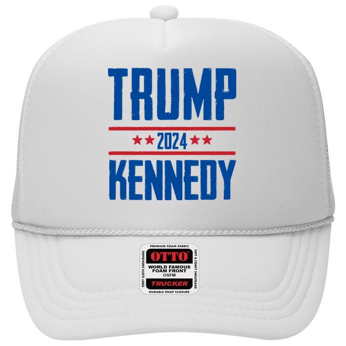 Trump Kennedy 2024 Rfk Jr High Crown Mesh Back Trucker Hat