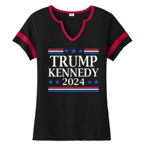 Trump Kennedy 2024 Pro Republican Eleciton Ladies Halftime Notch Neck Tee