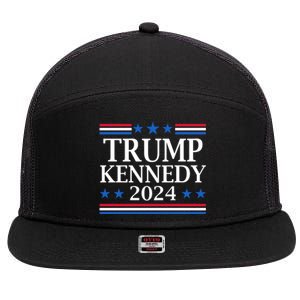 Trump Kennedy 2024 Pro Republican Eleciton 7 Panel Mesh Trucker Snapback Hat