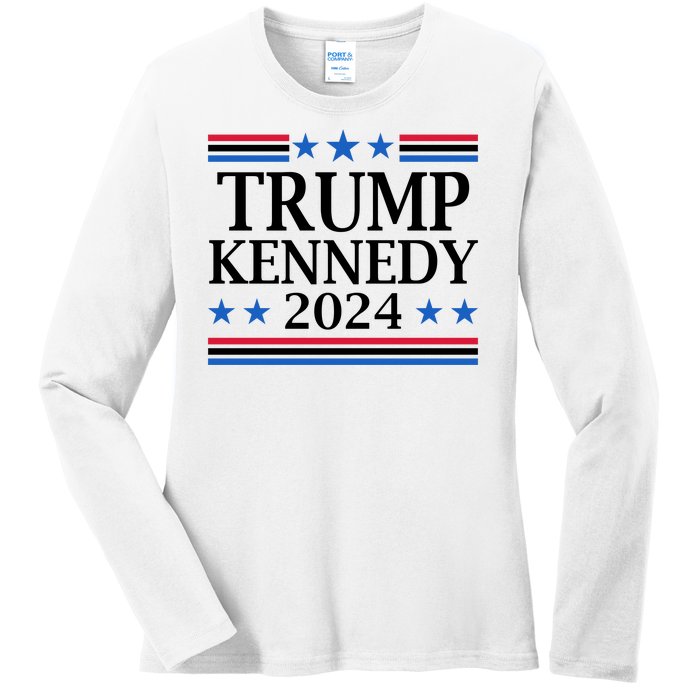 Trump Kennedy 2024 Pro Republican Eleciton Ladies Long Sleeve Shirt