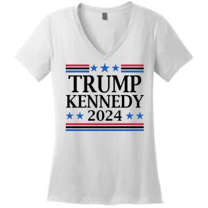 Trump Kennedy 2024 Pro Republican Eleciton Women's V-Neck T-Shirt